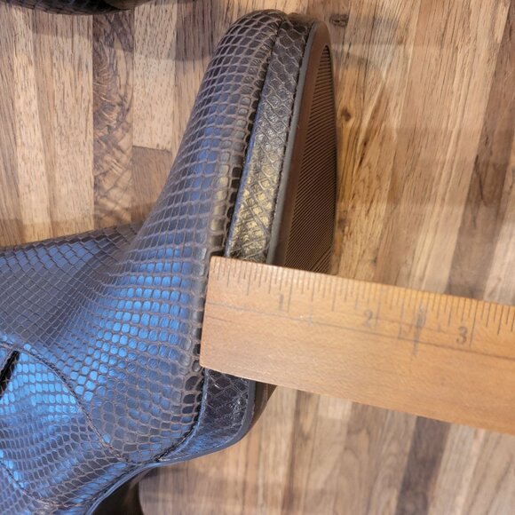 Naturalizer Women's Taelynn Brown Snake Embossed Leather Knee High Boots - Picture 6 of 13